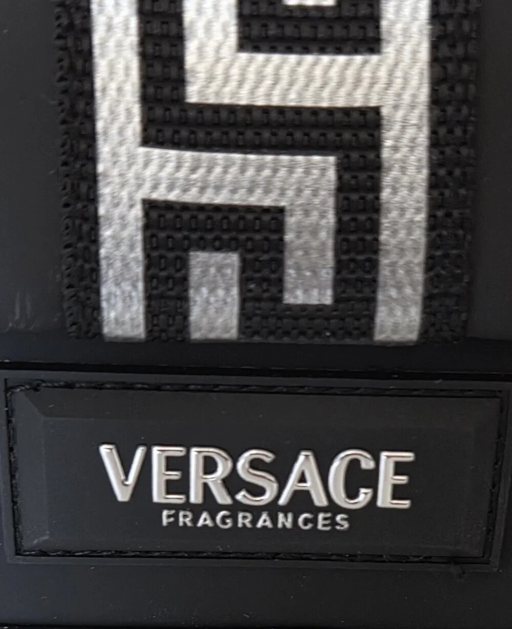 Versace Fragances Cosmetic Bag with Greca Stripe